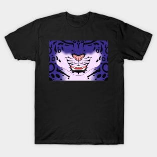 Violet Snow Leopard Face T-Shirt